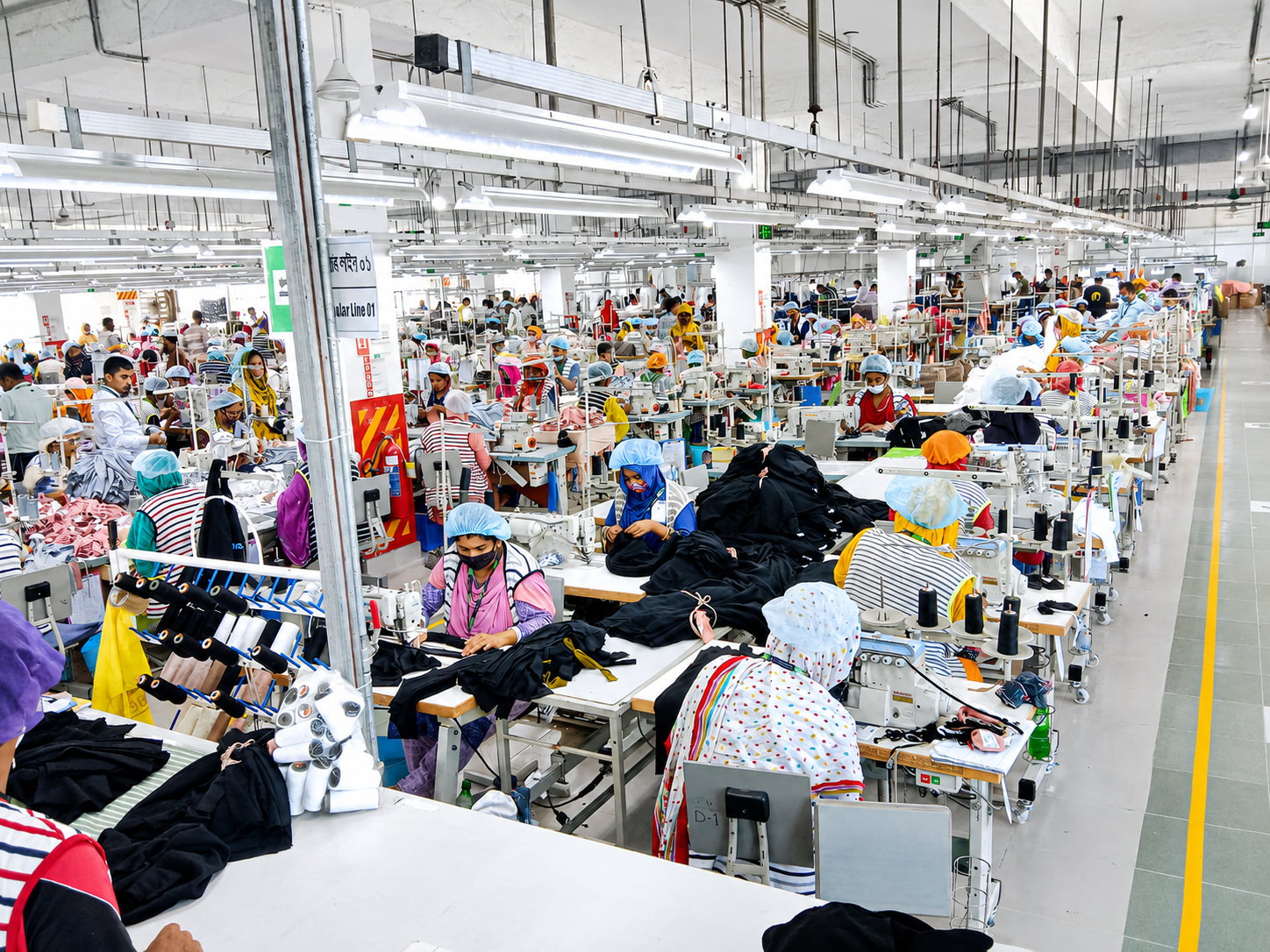 Cute Dress responsible knitwear production floor